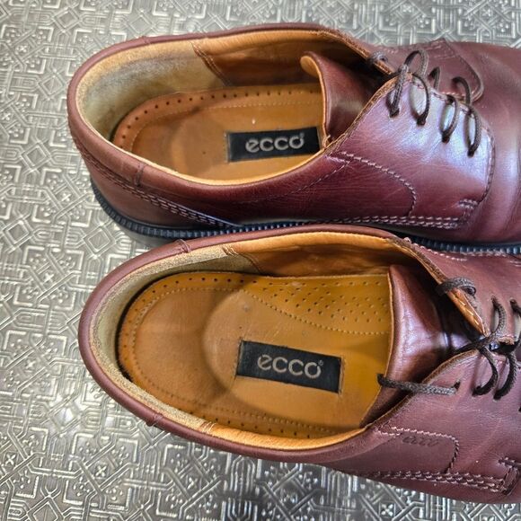 ? Ecco Mens Brown Leather Shoes Leather Oxford Size 11 main image 6